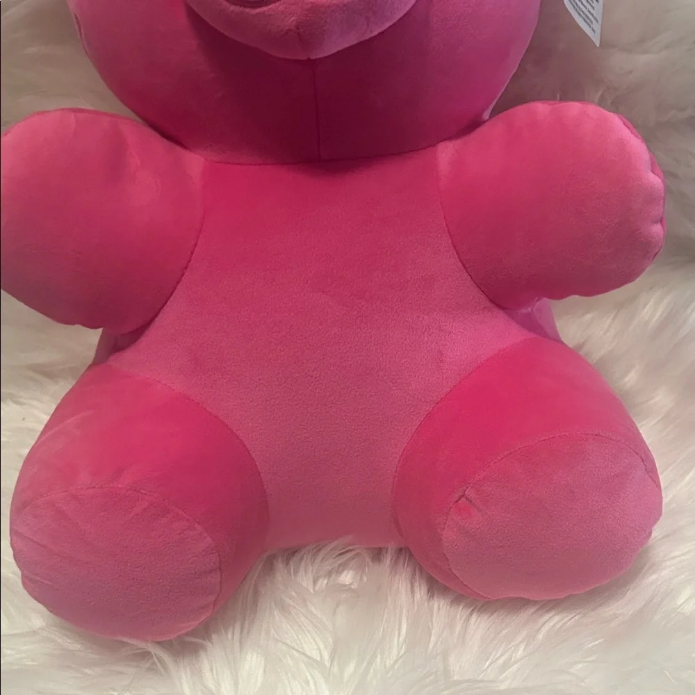 NWT Plush Pink Teddy Bear Stuffed Animal With Heart Nose - Picture 5 of 9